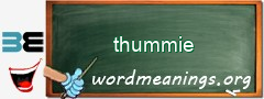 WordMeaning blackboard for thummie